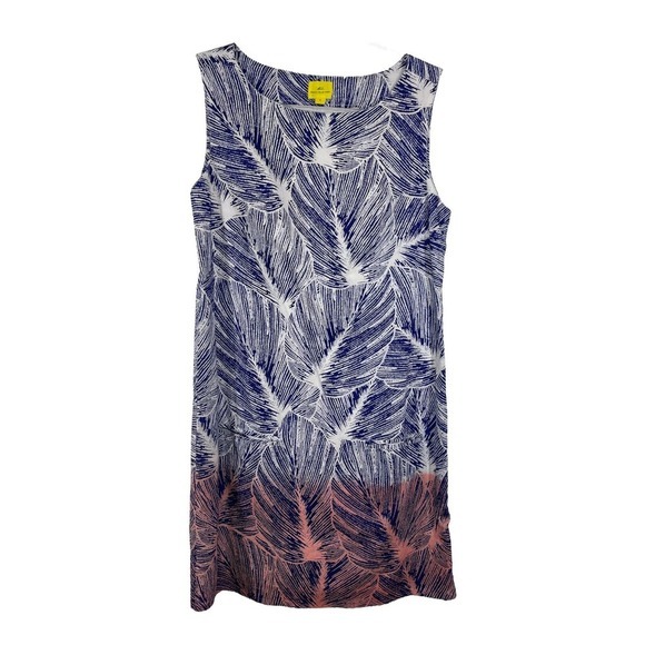 Roberta Roller Rabbit Womens Size S Ombre Palm‎ Print Blue White Coral - Picture 1 of 6